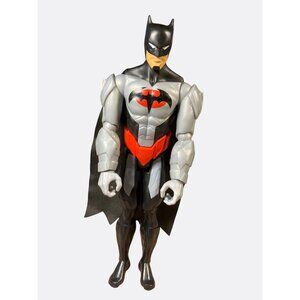 Batman Dc Comics Collectible Action Figure 11-3/4 Inches Tall Silver Red Black